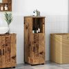 vidaXL Cabinet de salle de bain avec porte Bois Ancien 30 x 35 x 95 cm