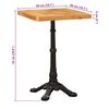 vidaXL Table bistrot Marron 50 x 50 x 76 cm Bois de mangue massif