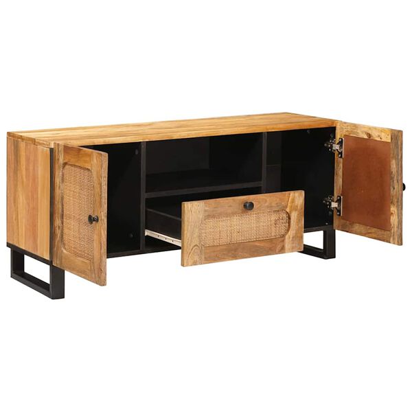 vidaXL Meuble TV Marron 105 x 33 x 46 cm Bois de mangue massif