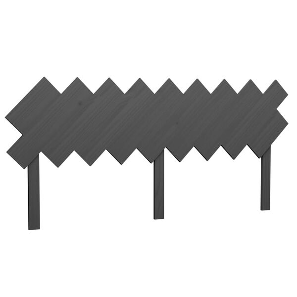 vidaXL T&ecirc;te de lit Gris 178x3x80,5 cm Bois massif de pin