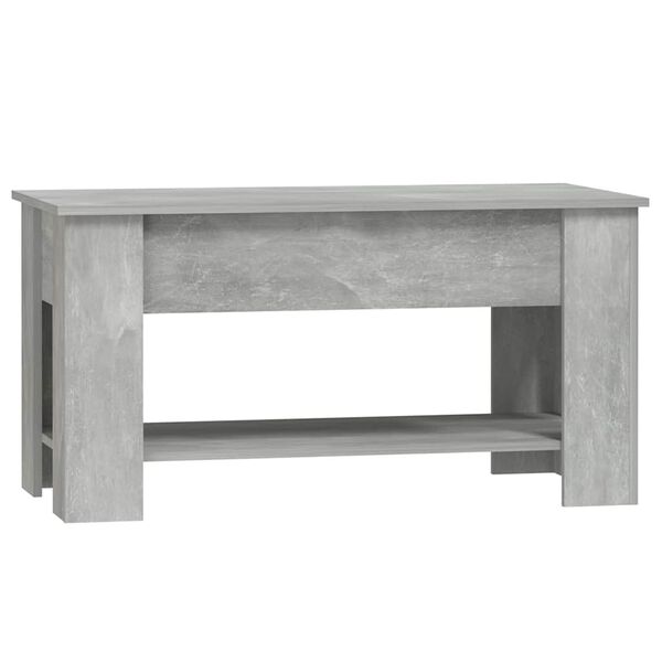 vidaXL Table basse gris b&eacute;ton 101x49x52 cm bois d'ing&eacute;nierie