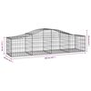 vidaXL Paniers à gabions arqués 8 pcs 200x50x40/60 cm fer galvanisé