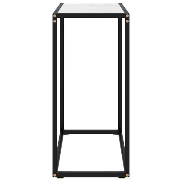 vidaXL Table console Blanc 60x35x75 cm Verre tremp&eacute;