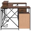 vidaXL Bureau Chêne brun 182 x 101 x 87,5 cm Bois d'ingénierie