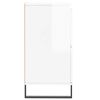 vidaXL Buffet Blanc brillant 60x35x70 cm Bois d'ing&eacute;nierie