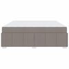 vidaXL Cadre de lit avec matelas Taupe 200 x 200 cm tissu