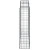 vidaXL Paniers à gabions arqués 30 pcs 200x50x160/180 cm Fer galvanisé