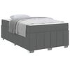 vidaXL Cadre de lit avec matelas Gris fonc&eacute; 120 x 200 cm tissu
