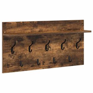 vidaXL Porte-manteau mural Montage mural Ch&ecirc;ne fum&eacute; 80 x 40 x 12 cm