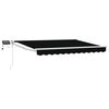 vidaXL Store r&eacute;tractable manuel avec LEDs Noir et Blanc 3,5 x 2,5 m
