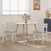 vidaXL Chaise de salle à manger 2 pcs Blanc et marron