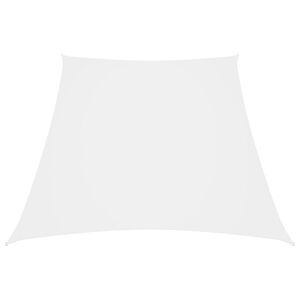 vidaXL Voile de parasol Tissu Oxford trap&egrave;ze 2/4x3 m Blanc