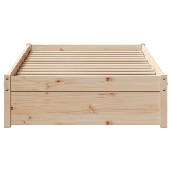 vidaXL Cadre de lit sans matelas 75x190 cm bois de pin massif