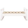 vidaXL Lit pour chien Blanc 65,5x50,5x28 cm Bois de pin solide