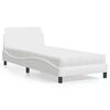 vidaXL Lit avec matelas Dover blanc 90x200 cm similicuir