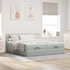 VidaXL Cadre de lit ottoman et matelas gris clair 160x200cm velours