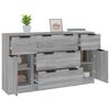 vidaXL Ensemble de buffets 3 pcs Sonoma gris Bois d'ingénierie