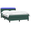 vidaXL Sommier &agrave; lattes de lit et matelas vert fonc&eacute; 140x220cm velours