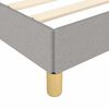 vidaXL Cadre de lit sans matelas gris clair 140x190 cm tissu