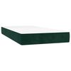 vidaXL Sommier &agrave; lattes de lit matelas et LED Vert fonc&eacute; 200x200 cm