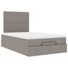 VidaXL Cadre de lit ottoman avec matelas taupe 120x190 cm tissu