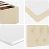 VidaXL Cadre de lit ottoman avec matelas cr&egrave;me 200x200cm tissu