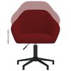 vidaXL Chaises à manger pivotantes lot de 6 rouge bordeaux velours