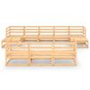 vidaXL Salon de jardin 10 pcs Bois de pin massif