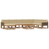 vidaXL Ensemble de canap&eacute;s d'ext&eacute;rieur 9 pcs Naturel et Beige