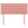 vidaXL Tête de lit Rose 80x5x78/88 cm Velours