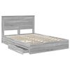 vidaXL Lit de Rangement Gris Sonoma 150 x 200 cm Bois d'ingénierie