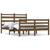 vidaXL Cadre de lit Bois de pin massif 140x200 cm Marron miel