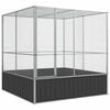 vidaXL Voli&egrave;re argent&eacute; 211x207x212 cm acier