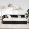 vidaXL Cadre de lit d'angle avec matelas 2 pcs Noir Velours