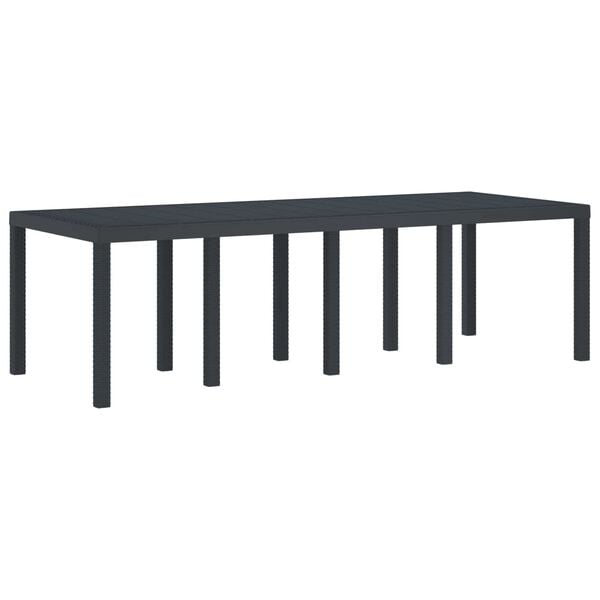 vidaXL Ensemble de salle &agrave; manger pour jardin 11 pcs Anthracite