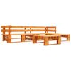 vidaXL Canap&eacute;s de jardin palette 4 pcs Bois Marron miel