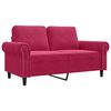 vidaXL Canap&eacute; &agrave; 2 places Rouge bordeaux 120 cm Velours