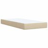 vidaXL Sommier &agrave; lattes de lit avec matelas Cr&egrave;me 80x200 cm Tissu