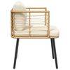 vidaXL Chaises de jardin lot de 2 avec coussins naturel r&eacute;sine tress&eacute;e