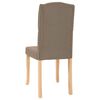 vidaXL Chaises &agrave; manger lot de 4 taupe tissu