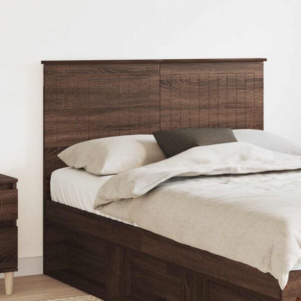 vidaXL T&ecirc;te de lit Ch&ecirc;ne brun 120 cm Bois d'ing&eacute;nierie