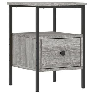 vidaXL Table de chevet sonoma gris 34x36x50 cm bois d'ing&eacute;nierie