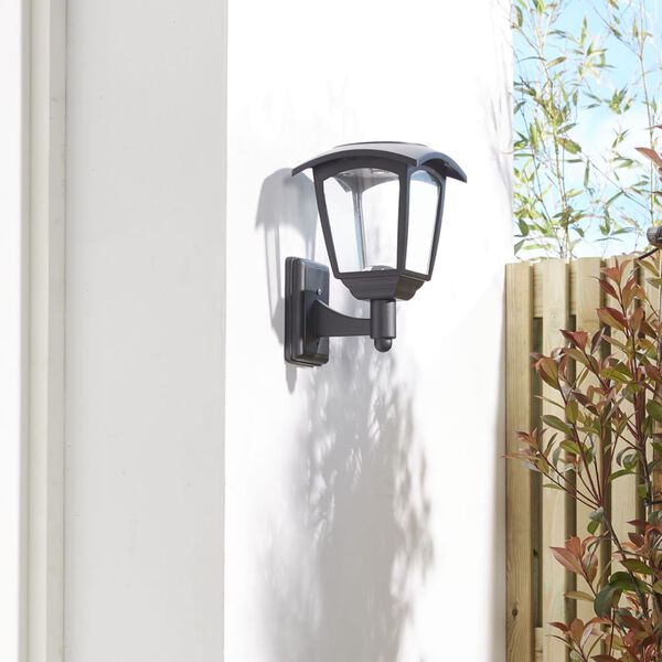 Luxform Applique &agrave; LED solaire intelligente hybride Minnesota Noir