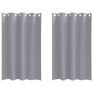 vidaXL Rideaux occultants avec anneaux 2 pc Gris clair 175 x 140 cm