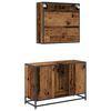 vidaXL Ensemble de mobilier de salle de bain 2 pcs Bois Ancien