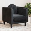 vidaXL Fauteuil avec coussin noir velours