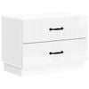 vidaXL Cabinet de chevet Blanc brillant 62 x 34,5 x 44,5 cm