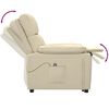 vidaXL Fauteuil inclinable électrique Crème Tissu