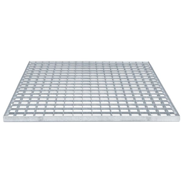 vidaXL Grille Argent 60 x 60 x 2 cm Acier galvanis&eacute; &agrave; chaud