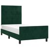 vidaXL Cadre de lit sans matelas vert fonc&eacute; 100x200 cm velours